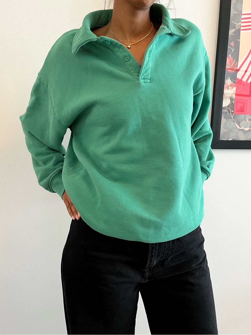 Tna Aritzia Green Pullover Top